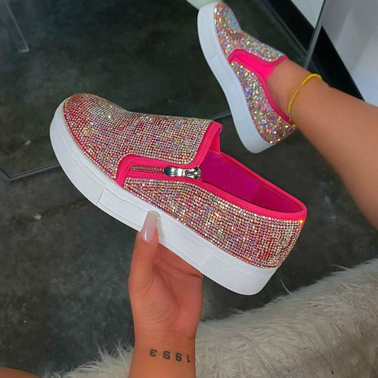 Rhinestone Flat Casual Shoes