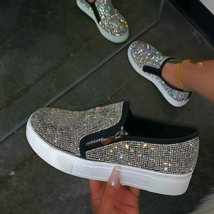 Rhinestone Flat Casual Shoes