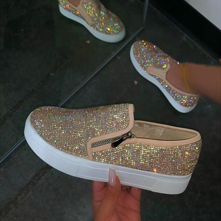 Rhinestone Flat Casual Shoes